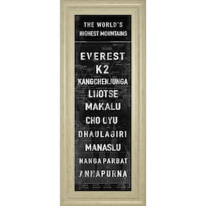"The Highest Mountains" By The Vintage Collection Framed Print Typography Wall Art 42 in. x 18 in.