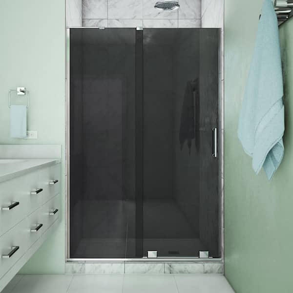 DreamLine Mirage-X 44- 48 in. W x 72 in. H Sliding Frameless Shower Door in Chrome with Tinted Glass