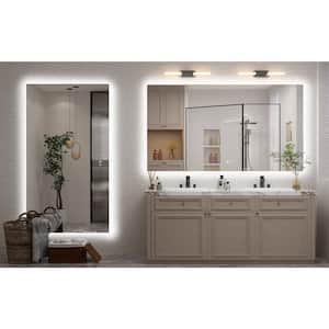 72 in. W x 40 in. H Rectangular Frameless Super Bright Backlited LED Anti-Fog Tempered Glass Wall Bathroom Vanity Mirror