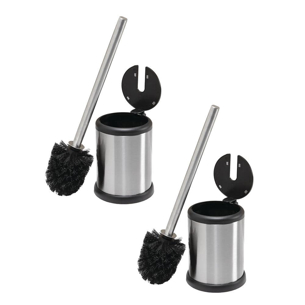 Stainless Steel Toilet Brush and Holder Set with Soft Bristles