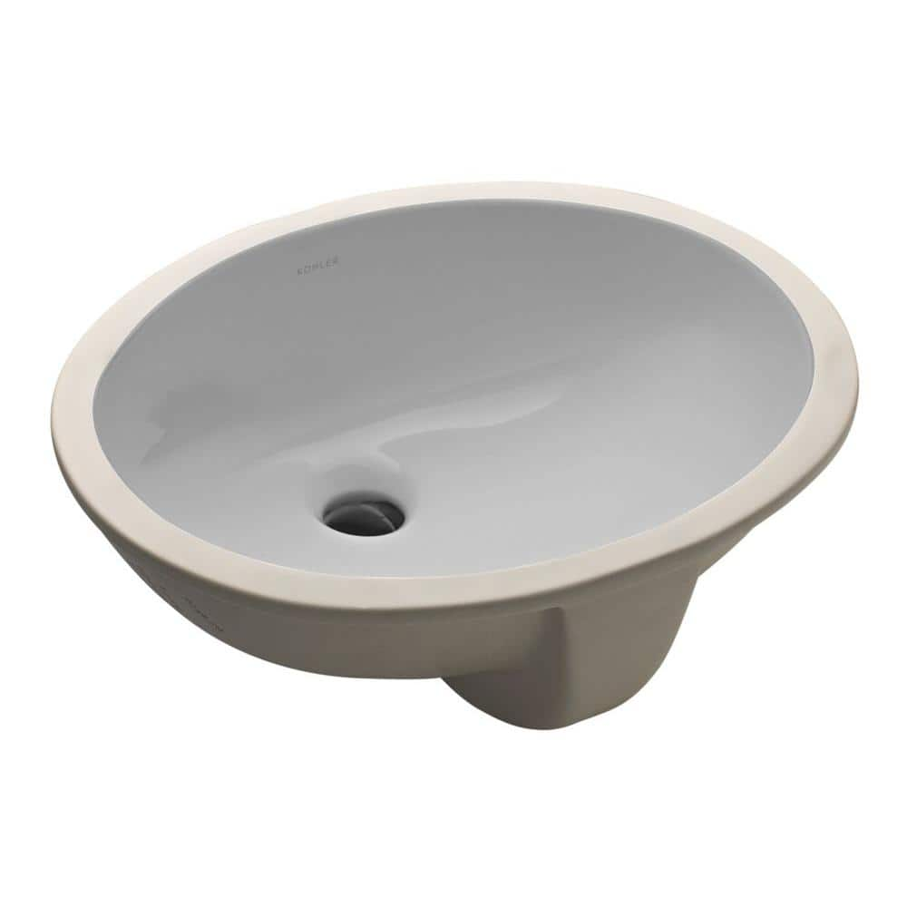 Reviews For Kohler Caxton Vitreous China Undermount Bathroom Sink In Ice Gray With Overflow Drain K 2209 95 The Home Depot