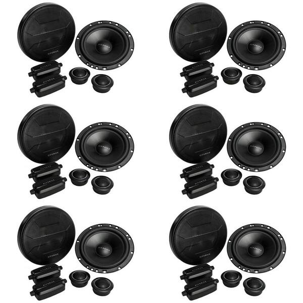 HIFONICS ZS65C Zeus 6.5 in. 2-Way Car Audio 400W Component Speaker Systems (6-Pack)