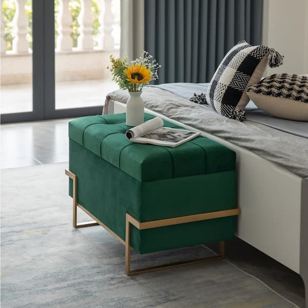 Sage Green Velvet Dressing Table Stool With Storage Journey Sage Green  Velvet Stool Reviews CB2