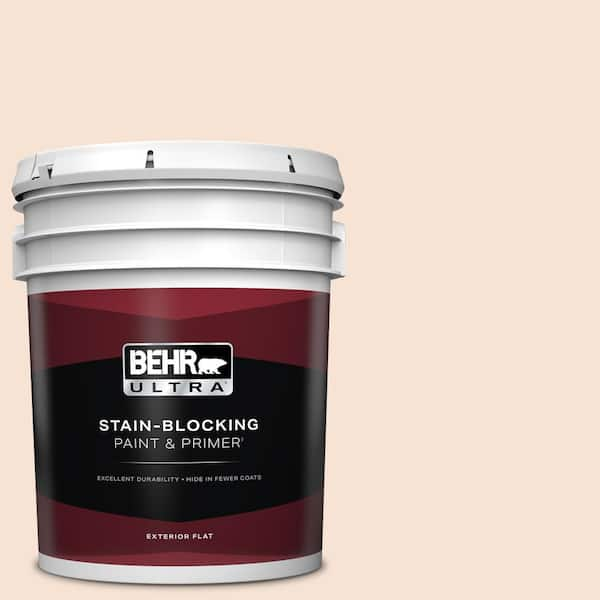 BEHR ULTRA 5 gal. #RD-W13 Almond Kiss Flat Exterior Paint & Primer