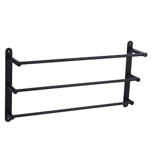 ORGANIZE IT ALL 2 Tier 2 Towel Bar Wall Mount Shelf Towel Rack in Chrome  NH-1753 - The Home Depot