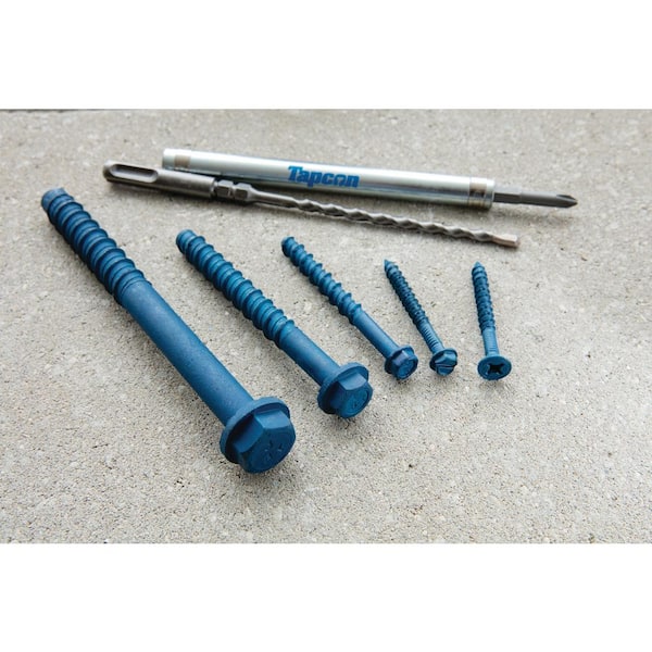 3/16 x 2-3/4 Phillips Flat Head Concrete Anchors ITW Brands 24165 8 Pack 