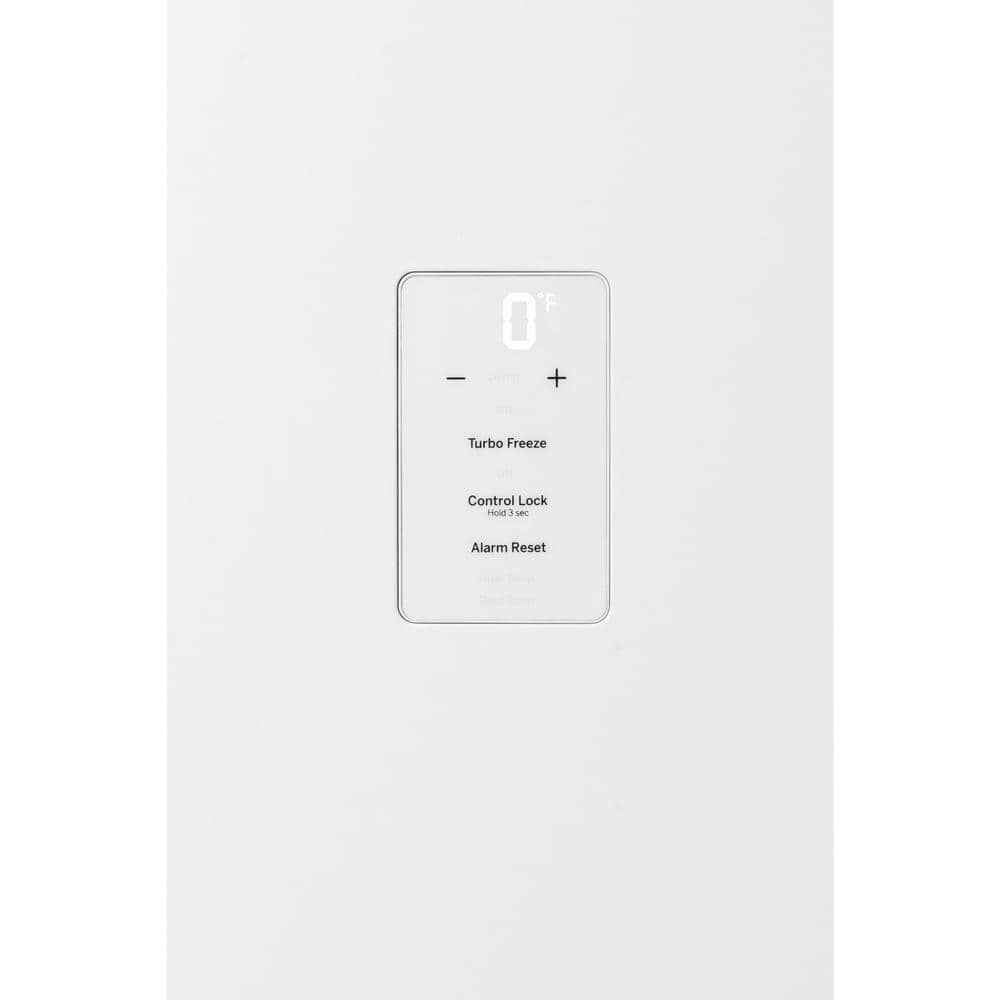 White Frost-Free Upright Freezer with Electronic Controls
