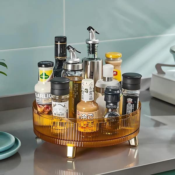 Kitchen Rotating Spice Rack Shelf Seasoning Household Multi-Functional Storage Turntable Supplies