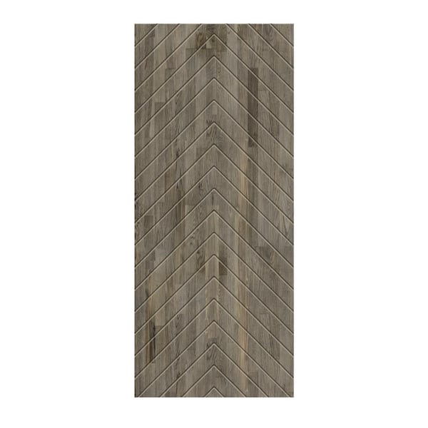 CALHOME 36 in. x 96 in. Hollow Core Weather Gray Stained Pine Wood Interior Door Slab