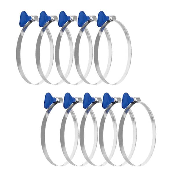 4 in. Key Hose Clamp Stainless Steel 4 in. Thumb Screw Dust Collector Hose Clamps (10-Pack)
