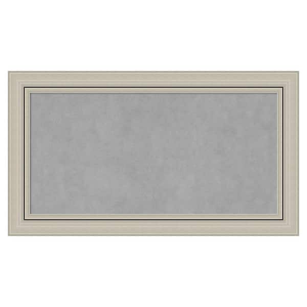 Amanti Art Romano Silver Narrow 28 in. x 16 in. Framed Magnetic Board