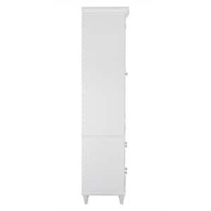 Florence 60 in. H Linen Tower in White