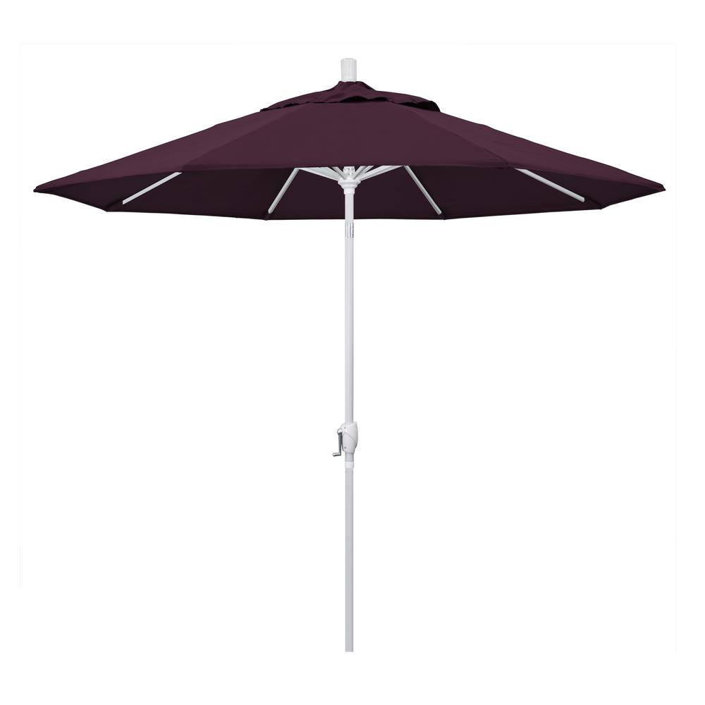 9 ft. Aluminum Market Push Tilt - M White Patio Umbrella in Purple Pacifica price history on PriceWatchPro