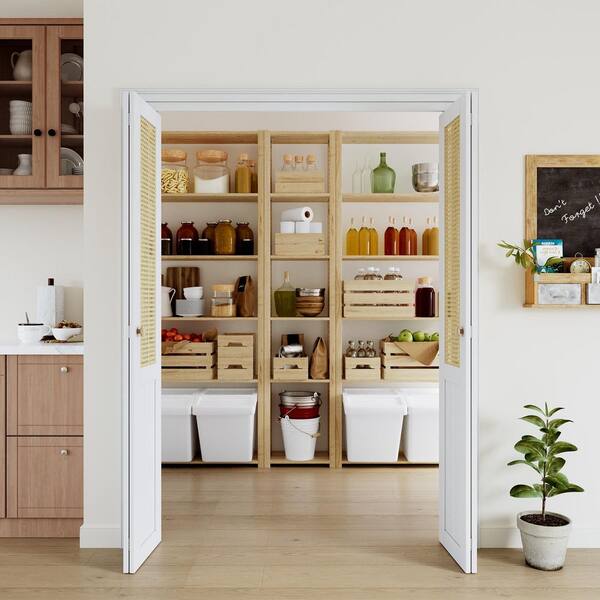 ARK DESIGN 60 in. x 80 in. Paneled Solid Core White Finished Wood