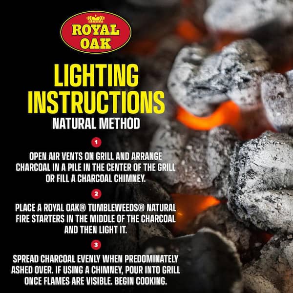 ロイヤル SSフォーム 120g ３個セット Royal Oak 18 lb. Super Size Charcoal Briquets 800002748 - The Home