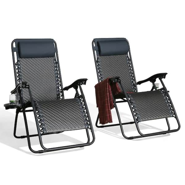 outdoor lounge chair with cup holder