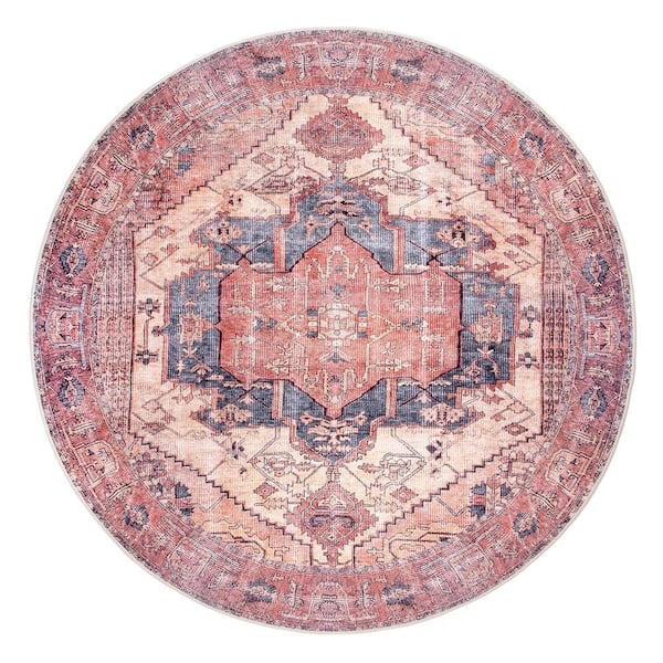 Nuloom Transitional Leslie Peach 8 Ft, Home Depot 8 Foot Round Area Rugs