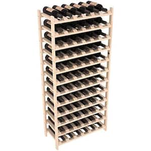 Natural Unstained Pine 72-Bottle Stackable Wine Rack