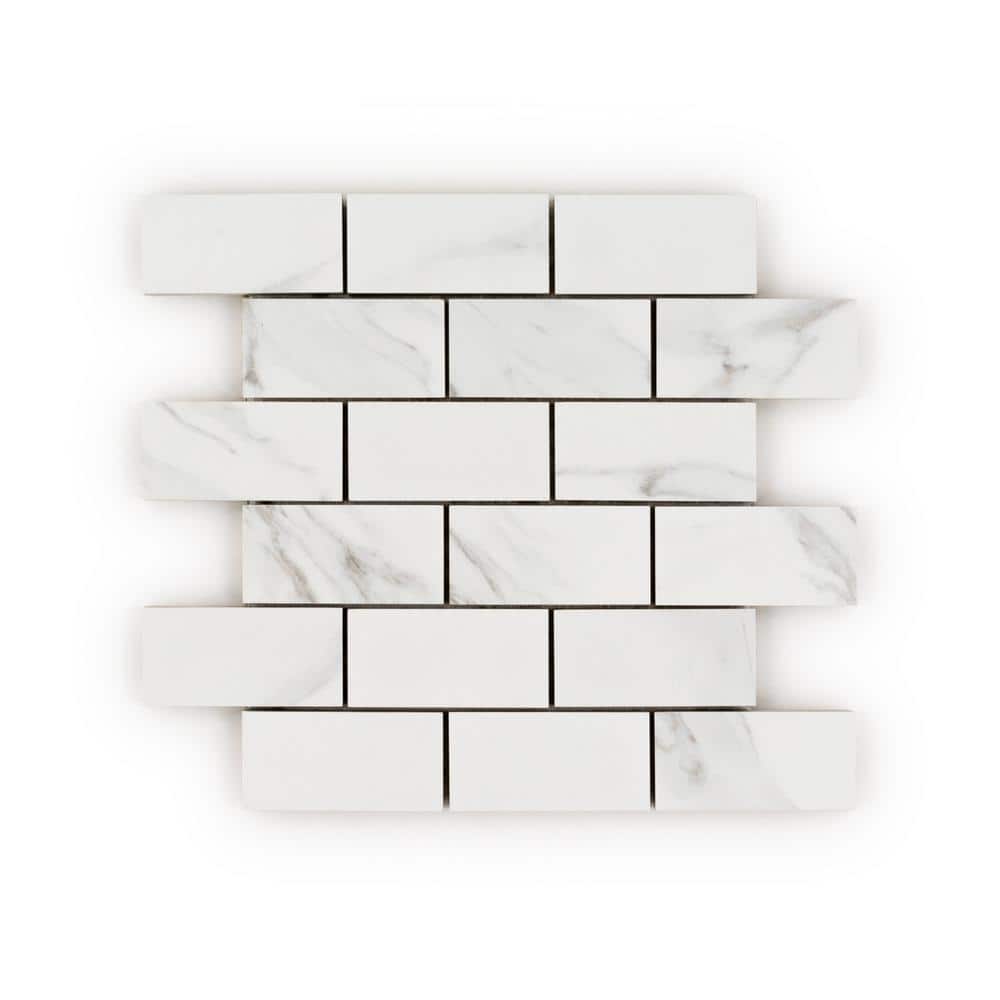 Jeffrey Court 2 x 4 Subway Statuario White11.625 in. x 11.625 in