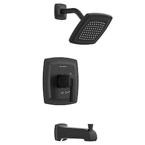Townsend Water Saving Tub and Shower Faucet Trim Kit for Flash Rough-In Valves in Matte Black (Valve Not Included)