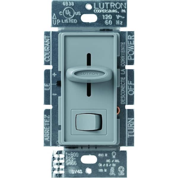 Lutron Skylark LED+ Dimmer Switch for Dimmable LED, Halogen and Incandescent Bulbs, Single-Pole or 3-Way, Gray