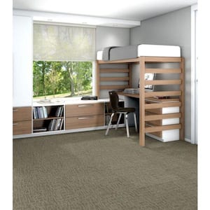Generous Brown Commercial 24 in. x 24 Glue-Down Carpet Tile (20 Tiles/Case) 80 sq. ft.
