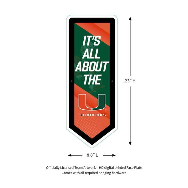 Evergreen Miami Dolphins Pennant 9 in. x 23 in. Plug-in LED Lighted Sign  8LED3816PEN - The Home Depot