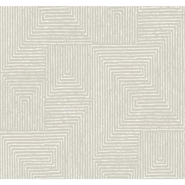 SCOTT LIVING Mortenson Light Grey Geometric Wallpaper Sample 4034 ...