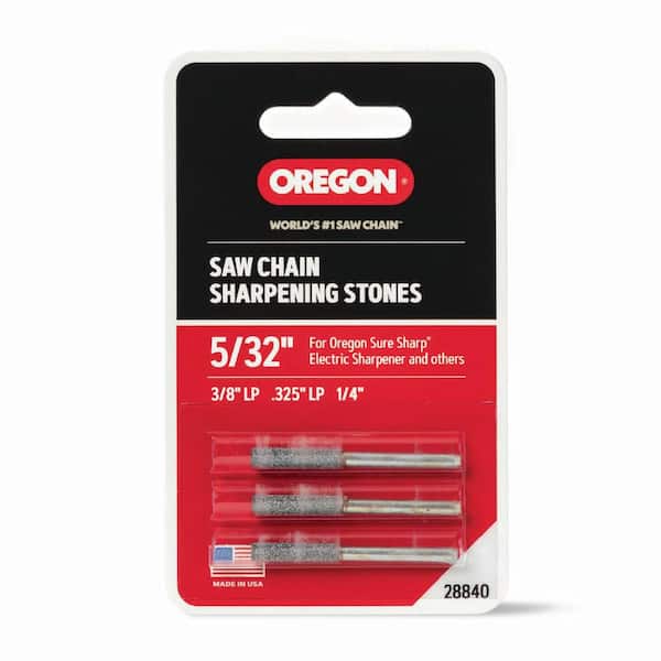 Oregon 5/32 in. Sharpening Stones (3-Pack) for Suresharp Handled Grinder, for 3/8 LP and 1/4 in. Saw Chain 28840