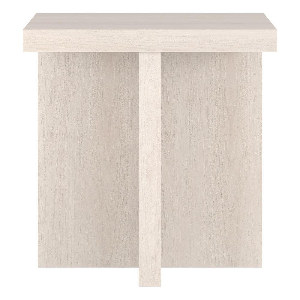 Meyer&Cross Elna 22 in. Alder White Square MDF Top End Table Meyer&Cross Elna 22 in. Alder White Square MDF Top End Table