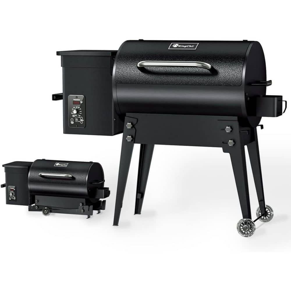 smokerページ KingChii 456 sq. in. Wood Pellet Grill Smoker with Auto