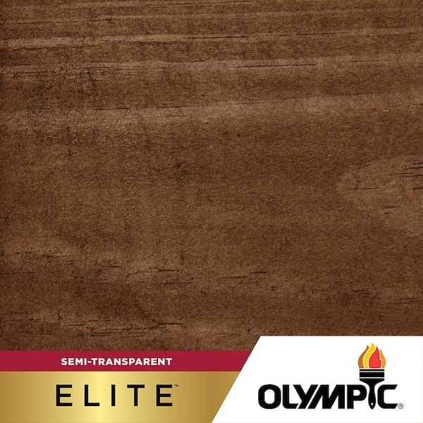 Elite 3 gal. ST-2028 Tobacco Semi-Transparent Exterior Wood Stain and Sealer in One
