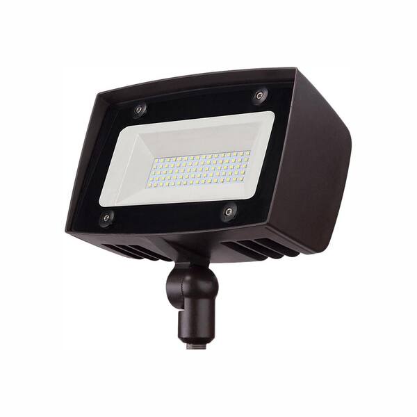 PROBRITE Powerflood High-Output 350-Watt Equivalent Integrated LED Flood Light, 5000 Lumens, Dusk to Dawn Outdoor Security Light