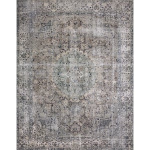 Layla Taupe/Stone 2 ft. x 5 ft. Distressed Bohemian Printed Area Rug