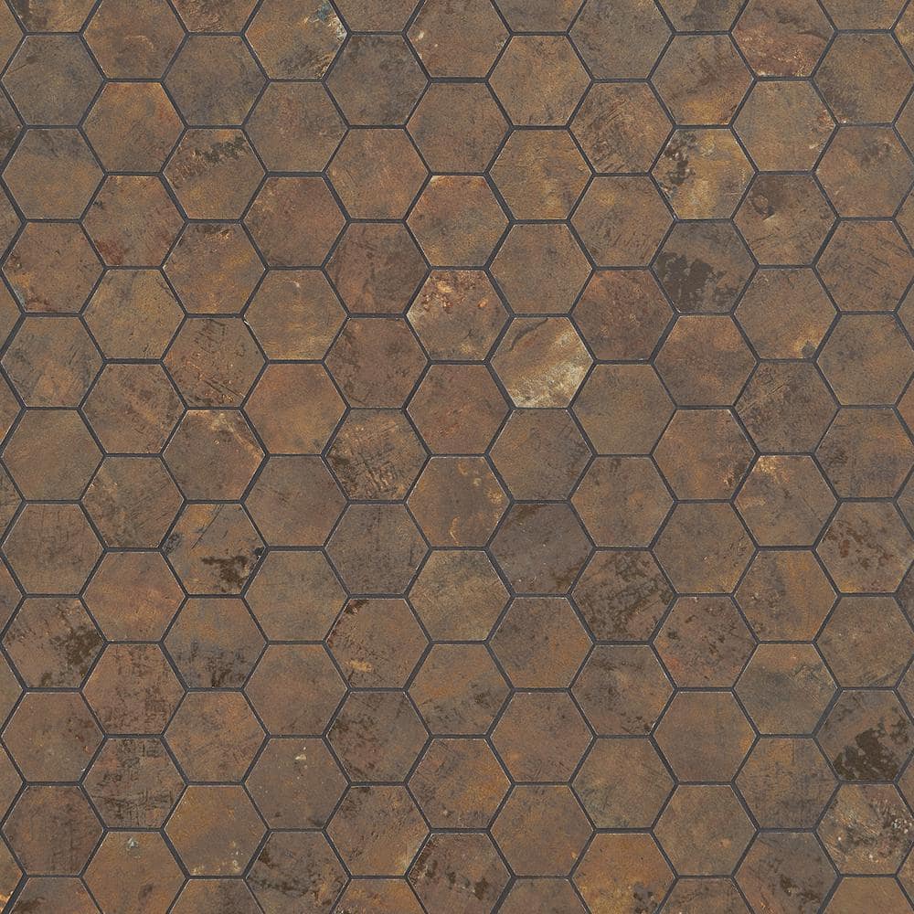 Mantis Copper 11.02 in. x 11.41 in. Matte Porcelain Floor and Wall Mosaic Tile (0.87 sq. ft./Each) price history on PriceWatchPro