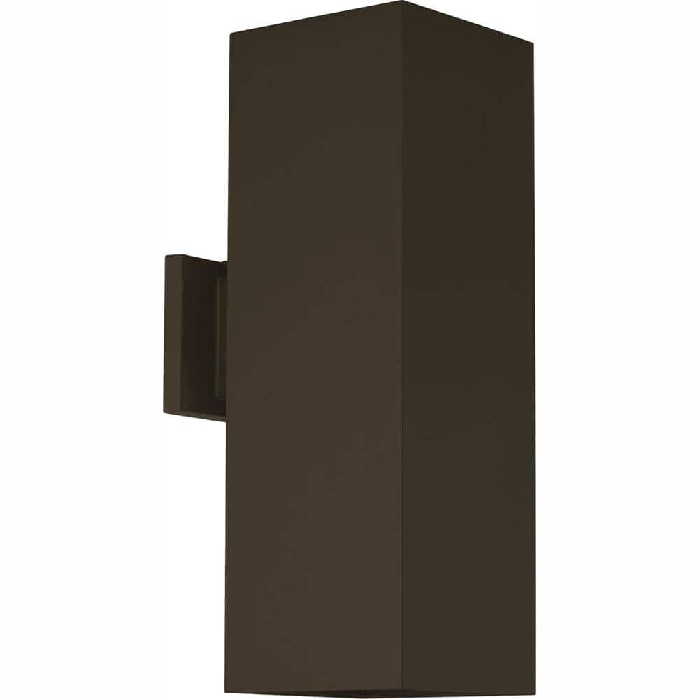 "6"" LED Square Cylinder Collection Antique Bronze Modern Outdoor Up/Down Wall Lantern Light" price history on PriceWatchPro