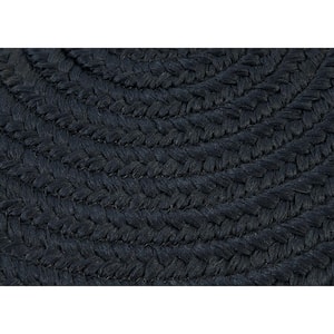 Trends Navy 8 ft. x 11 ft. Oval Braided Area Rug