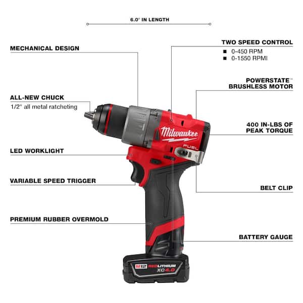 M12 12-Volt Lithium-Ion Cordless Drill Driver/Impact Driver Combo Kit (2-Tool) with Titanium Drill Bit Set (15-Piece) M12 12-Volt Lithium-Ion Cordless Drill Driver/Impact Driver Combo Kit (2-Tool) with Titanium Drill Bit Set (15-Piece)