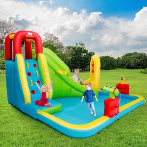 Inflatable Splash Water Park Play Bounce House Bounce Slide Climbing Wall Without Blower