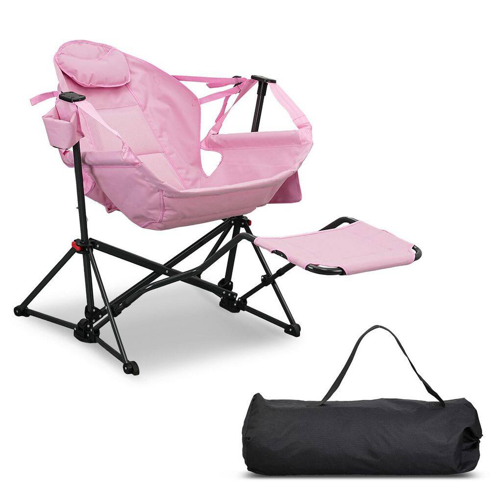 Hammock Camping Chair Pink Mesh Fabric Chair with