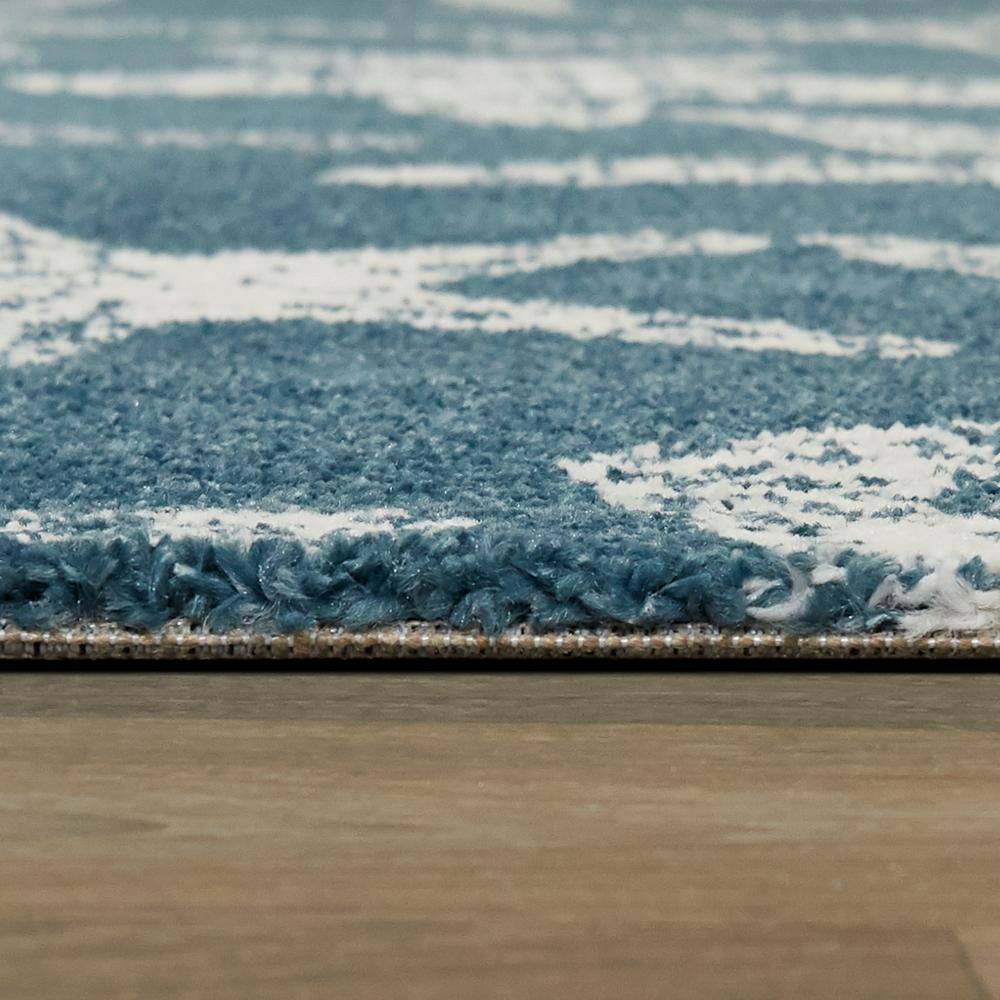 Leyton Blue and White Starfish Coastal Runner Rug