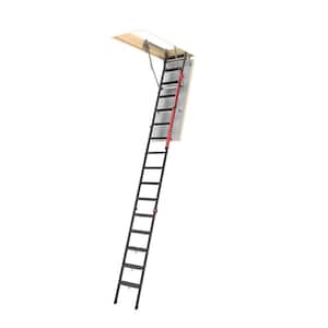 LMP 12 ft., 22.5 in. x 56.5 in. Insulated Steel Attic Ladder with 350 lbs. Maximum Load Capacity