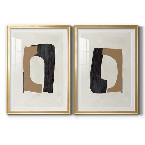 Wexford Home Cardboard Cutouts I By Wexford Homes 2 Pieces Framed Abstract Paper Art Print 18.5 in. x 24.5 in. .
