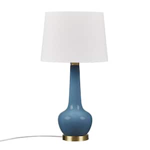 Zazie 26.25 in. Blue Transitional Table Lamp