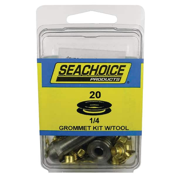 Seachoice Grommet Kit With Tool 20 Sets 1 4 In Grommets 59996 The Home Depot