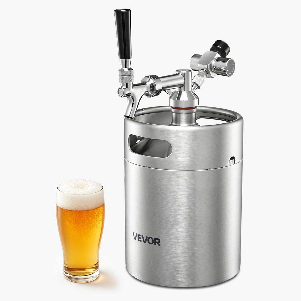 128 oz. Mini Keg, Pressurized Growler Tap System, 304 Stainless Steel Beer Kit, with Co2 Regulator, Self-Closing Faucet price history on PriceWatchPro