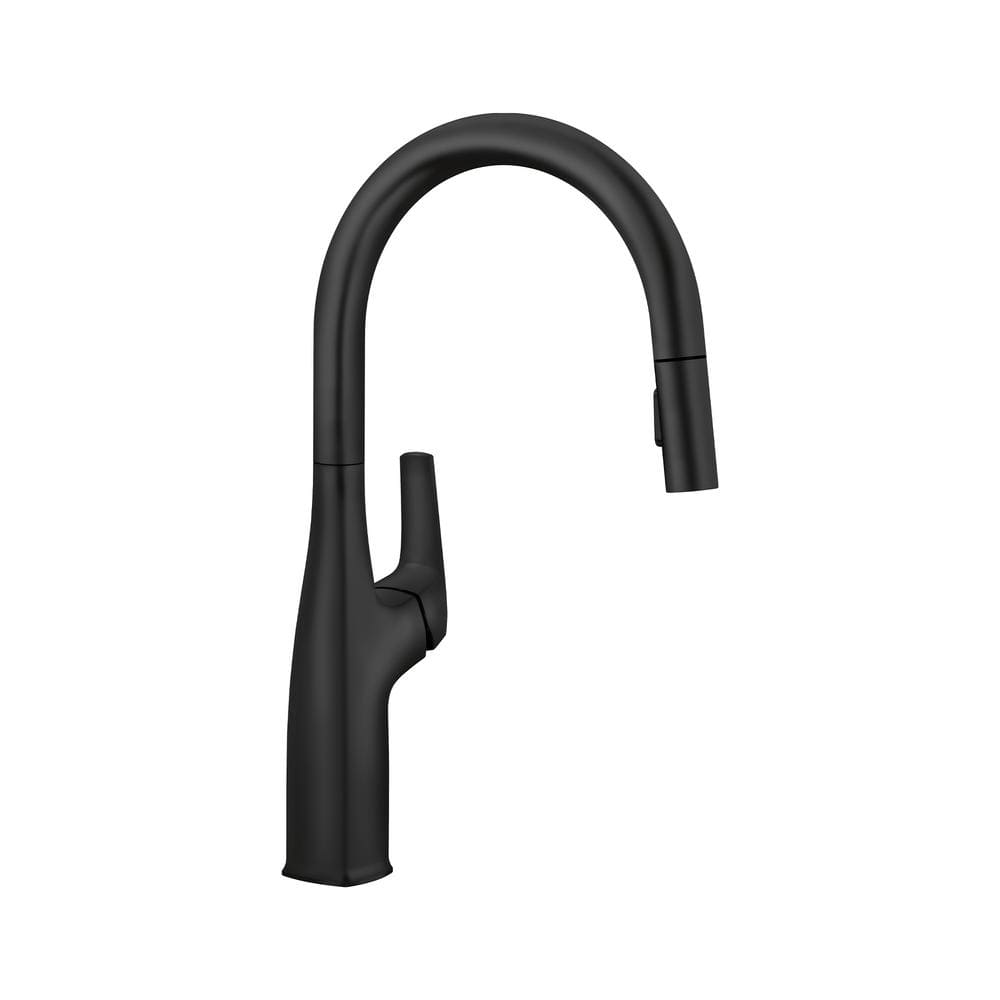 Rivana Single-Handle Pull-Down Sprayer Kitchen Faucet in Matte Black