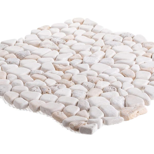 RIU 大理石　flower&marble onp Carrara Chateau Flower White Marble Mosaic Tile | Floor and