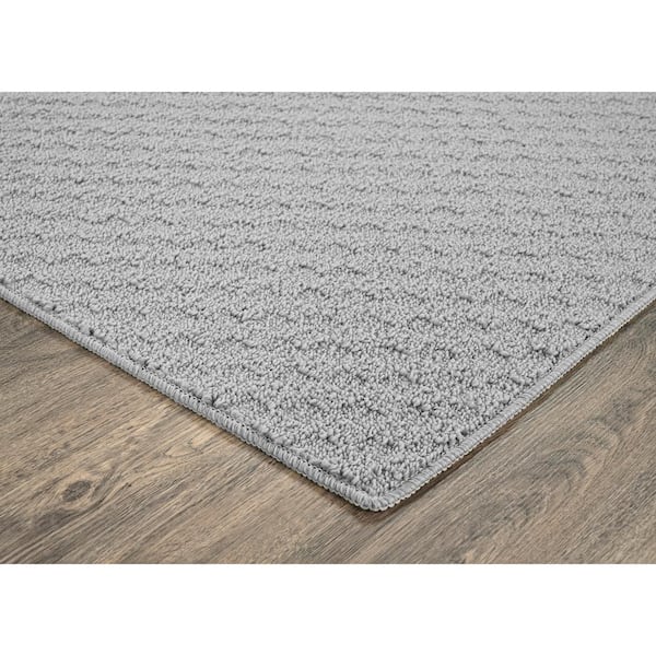 Town Square Silver 2 ft. x 8 ft. Geometric Runner Rug