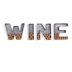 "WINE" Galvanized Sheet Metal Letter Set for Corks